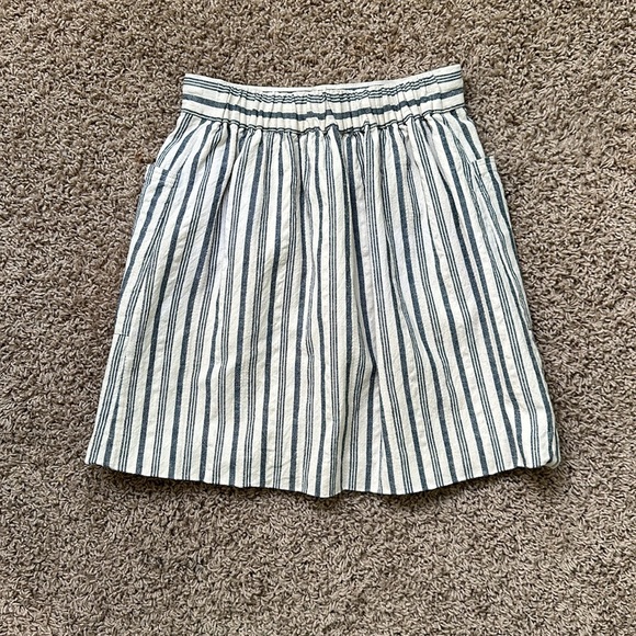 Oak + Fort Striped Linen Blend Skirt - Picture 4 of 10